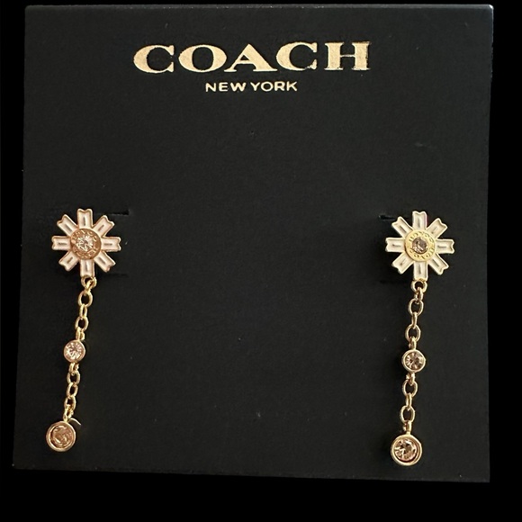 Coach Daisy Drop Earrings‎ NWT - Picture 2 of 6